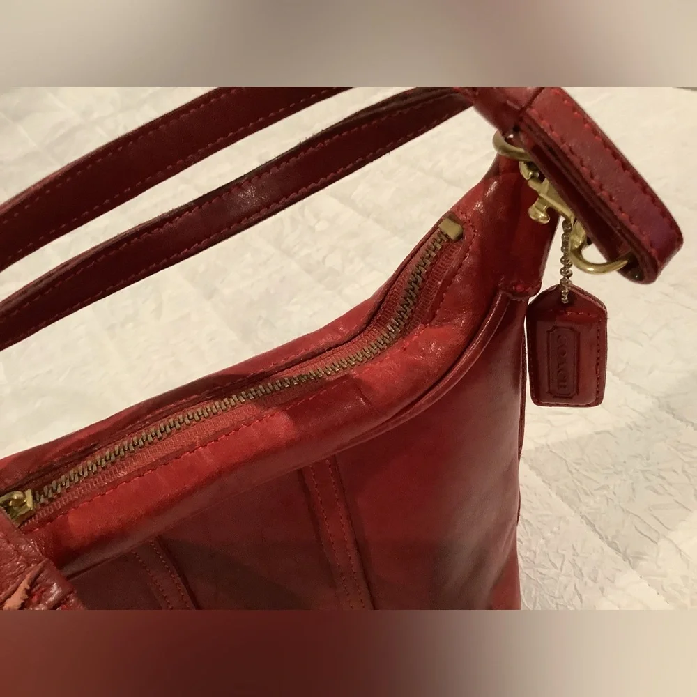 Coach Vintage Red Leather Amanda Bag